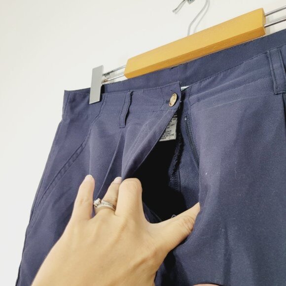 Orly Navy Blue Pleated Uniform Shorts Mid Length Womens Casual Retro Style 10 - Picture 3 of 11